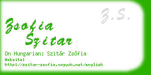 zsofia szitar business card